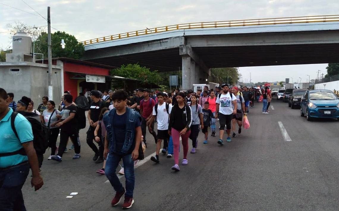 Caravana migrante del s bado salen migrantes de Tapachula a